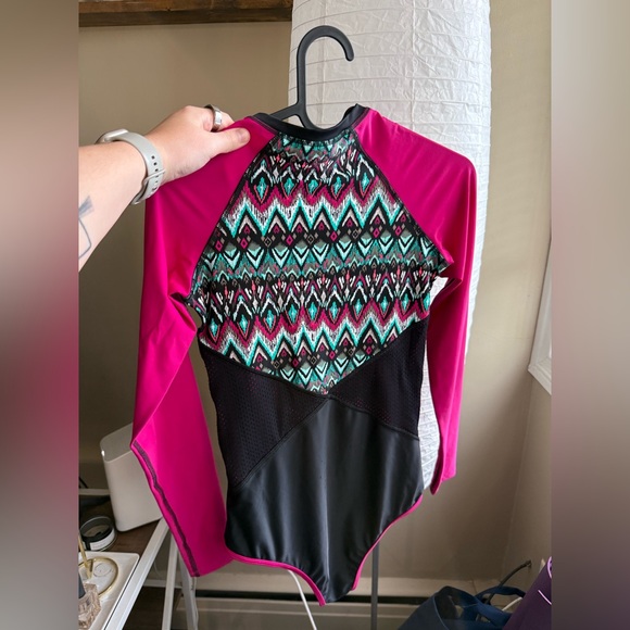 BNWOT Breathe by Bodyglove One Piece Zip Up Rash Guard Sz XS - Picture 5 of 6
